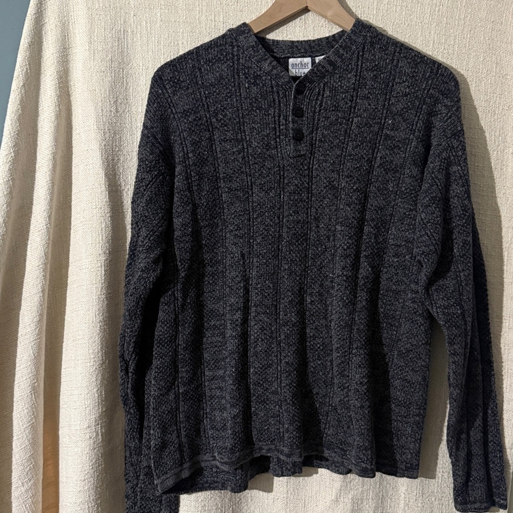 Anchor Blue Charcoal Crewneck Sweater